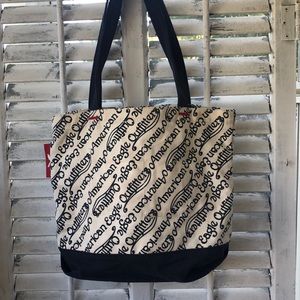 AMERICAN EAGLE BAG BLUE AND LIGHT CREAM HARDLYUSED